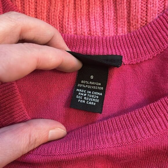 Bundle of 3 Women’s Black and Pink Long Sleeve Sweaters Size Small - Picture 3 of 14